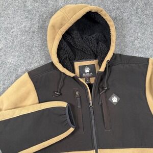 Alaskan Hardgear by Duluth Trading Co. Jacket Medium Brown Fleece Hooded Men's